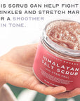 Brooklyn Botany Himalayan Salt & Stem Cell Body Scrub - Moisturizing and Exfoliating Body, Face, Hand, Foot Scrub - Fights Stretch Marks, Fine Lines, Wrinkles - Great Gifts for Women & Men - 10 oz