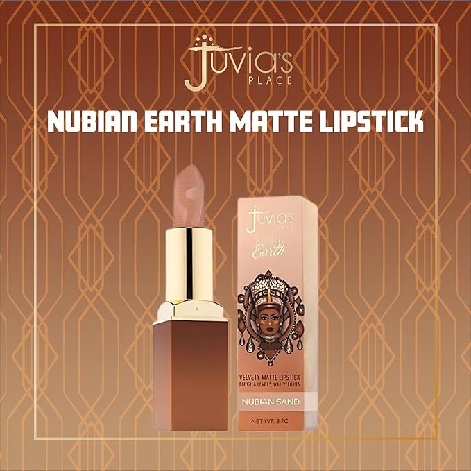Juvia's Place Nubian Earth Matte Lipstick Nubian Sand - Hydrating, Long-lasting, Richly Pigmented Lip Makeup, Creamy Lipstick with Matte Finish, Beauty & Lip Care Product