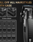 Ufree Professional Hair Clippers for Men, Clippers and Trimmers Set, Barber Clippers, Electric Beard Trimmer with Barber Bag, Gifts for Men