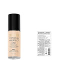 Milani Conceal + Perfect 2-in-1 Foundation + Concealer for a Flawless Complexion, Under Eye Corrector, Cover Redness and Imperfections, Waterproof and Sweatproof - Warm Porcelain