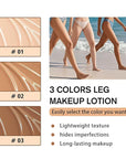 Legs Makeup Waterproof with Brush - Medium Body Concealer, Tattoo & Scar Cover Up, Long Lasting, Transfer Proof, Easy Application for Flawless Looking Legs, All Skin Tones (#3)