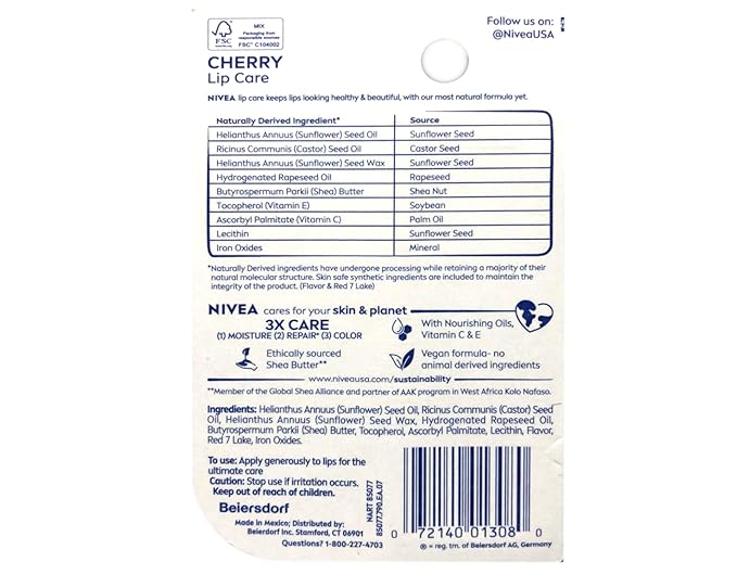 Nivea Lip Care Fruity Shine Cherry, 4.8gm