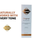 Fake Bake Original Self-Tanning Lotion Lasting Natural Looking Sunless Tanner For All Skin Tones Women & Men - Streak Free, Flawless Glow Includes Gloves For Easy Application - 6 oz