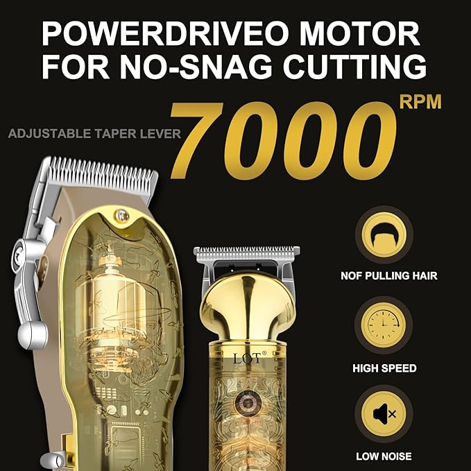 LQT® Hair Clippers for Men Professional with Beard Trimmer, Barber Clippers and Trimmers Set, Electric Razor Shavers for Men, Cordless Mens Grooming Kit for Nose, Face, Hair, Gifts