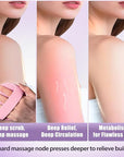 Lymphatic Drainage Silicone Body Scrubber for Shower - Exfoliating Silicone Loofah with Zinc Infused and Stiff Massage Nodes，for Improving Skin Health and Reduces Acne -Pink