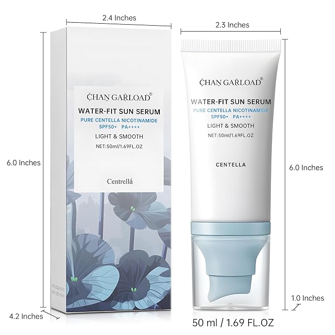 Korean Sunscreen for Face & body， Madagascar Centella Sunscreen SPF 50+ ，mineral sunscreen with Tinted Moisturizer & Hyaluronic Acid &Niacinamide, korean skin care sunblock 50ml