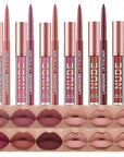 BestLand 12Pcs Matte Liquid Lipstick + Lip Liner Pens Set, Velvety Nude Lip Stain Waterproof Long Wear Makeup Gift Set