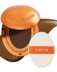 [*Mini Size*] TIRTIR Mask Fit Ai Filter Cushion Foundation | AI-Like Semi-Matte Finish - Up to 72-Hour Medium to Full Coverage Korean BB Cushion Make up Beauty, #45W Chestnut, 0.15 Fl Oz