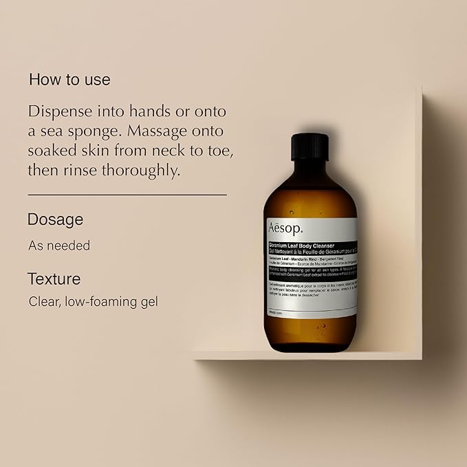 Aesop Geranium Leaf Body Cleanser - Invigorating Gentle 16.9 fl oz
