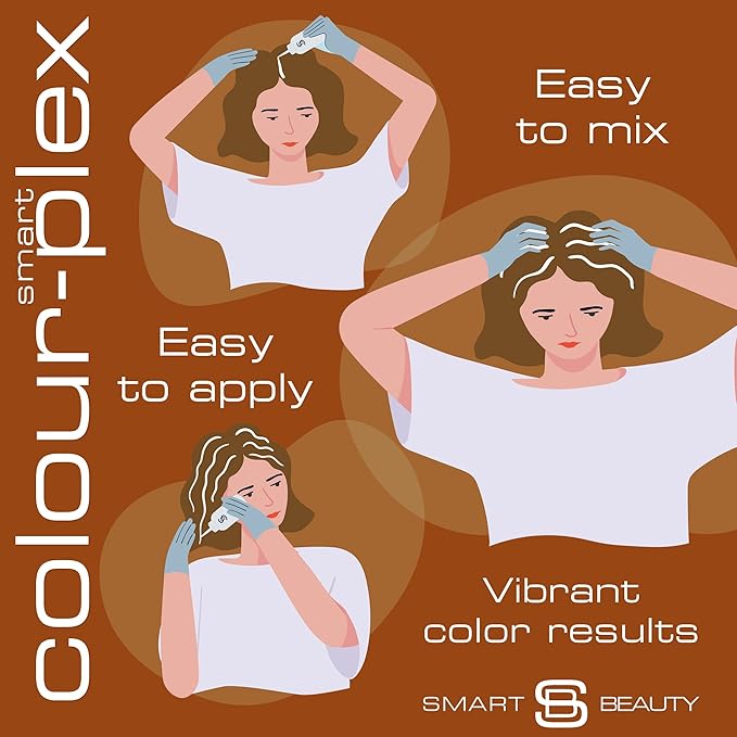 Smart Beauty Ginger Hair Dye, Permanent with Plex Anti-Breakage Technology, Copper Red, PPD Free, Vegan, Cruelty Free
