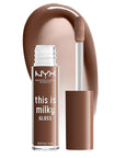 NYX PROFESSIONAL MAKEUP This Is Milky Gloss, Vegan Lip Gloss, 12 Hour Hydration - Milk The Coco (Chocolate Brown)