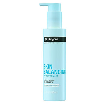Neutrogena Skin Balancing Purifying Gel Cleanser with 2% Polyhydroxy Acid (PHA), Softening Face Wash for Normal & Combo Skin, Paraben-Free, Soap-Free, Sulfate-Free, 6.3 oz