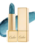 Oulac Metallic Green Lipstick for Women with Metallic 3D Shine, Lightweight Hydrating Formula, High-Impact Lip Color, Vegan Beauty, Full Coverage Lip Makeup, Turquoise (20)