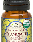 US Organic 100% Pure Blue Chamomile (German) Essential Oil - USDA Certified Organic, Steam Distilled - W/Euro Dropper (More Size Variations Available) (5 ml / 1/6 fl oz)