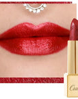 Oulac Red Lipstick Christmas Gifts for Women - Metallic 3D Shine Lightweight Hydrating Formula, High Impact Lip Color, Full Coverage Lip Makeup, Cherry Bomb(12)