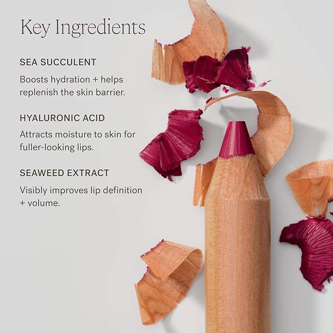 ILIA - Lip Sketch Hydrating Crayon | Non-Toxic, Cruelty-Free, Hyaluronic Acid, Hydrating + Long Lasting, Crease-Resistant, Demi-Matte (Case Study)