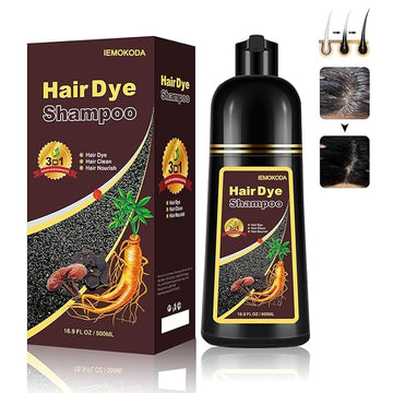 Fvquhvo Instant Black Hair Shampoo, Hair Color Shampoo for Gray Hair, Black Hair Dye Shampoo 3 in 1, Shampoo Hair Dye & Champu Para Canas, Colors in Minutes, Easy to Use, 16.90 Fl Oz