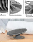 INNERNEED Soft Silicone Body Cleansing Brush Shower Scrubber, Gentle Exfoliating and Massage for All Kinds of Skin (Gray)