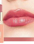 Oulac Shine Red Lipstick for Women, 2 in 1 Glossy Light Red Tinted Lip Balm, Hydrating Lipstick for Dry Lips, Moisture Shine Juicy Finish Vegan 2.2g/0.07oz (17)