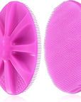 INNERNEED Food-Grade Soft Silicone Body Cleansing Brush Shower Scrubber, Gentle Exfoliating and Massage for All Kinds of Skin (Purple)