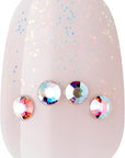 KISS Classy, Press-On Nails, Nail glue included, 'On Stage', Off white, Short Size, Oval Shape, Includes 30 Nails, 2g Glue, 1 Manicure Stick, 1 Mini file