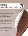 Tangle Teezer Chrome Ultimate Detangler Brush for Wet & Dry Hair, Eliminates Knots & Reduces Breakage for Straight to Curly Hair Types, Chocolate Bronze