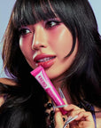 LipLock Jelly Serum for Dry Lips, Long-Lasting, Hydrating, Plumping, Glossy Mask with Rose PDRN, Carrot Collagen, Pillow Peptide, Moisturizing Tinted Lip Balm. (Grape Crush)
