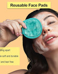 Nugilla 18 Packs Reusable Makeup Remover Pads with a Washable Laundry Bag, Resuable Microfiber Round Towel Skin Face Towels, Soft Makeup Remover Cloth, Fast Drying Washcloth (Grey/Green/White)