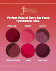 Juvia's Place Palette The Berries - Mauves, Deep Pinks, & Perfect Berry Hues, Professional Eye Makeup, Pigmented Palette for Eye Color & Shine, Pressed, Shades of 6