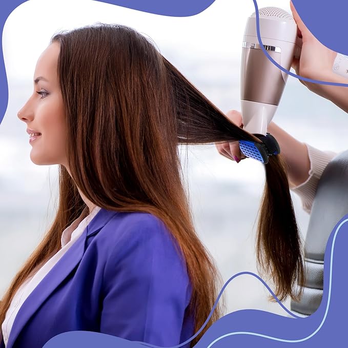 CHENGU 2 Pcs Straightening Comb For Hair, Boar Bristles Clamp Double Sided Brush Hair Straightening Brushes Comb Flat Iron Styling for Knotty Unkempt(Blue, Black)