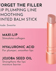 Lawless Forget the Filler Lip Plumping Line Smoothing Tinted Balm - Sweetie - Premium Tinted Lip Balm with Natural Ingredients to Plump and Smooth Lips for a Firmer, Fuller Look - 0.09 oz