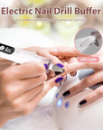 Electric Nail Drill Kit Cordless Professional Manicure Pedicure Nail File Buffer for Acrylic Nails Gel Polishing Removing Manicure Salon Home with Nail Drill Bits Sanding Bands