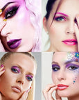 Purple Pink Glitter Eyeshadow Palette - 12 Color Shimmer High Pigmented Powder Lasting Waterproof Colorful Eyeshadow Palette for Girl Women