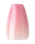 KISS Salon X-tend, Press-On Nails, Nail glue included, 'Detox', Medium Pink, Medium Size, Coffin Shape, Includes 30 Nails, 5Ml Led Soft Gel Adhesive, 1 Manicure Stick, 1 New Mini File, New Prep Pad