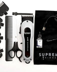 Supreme Trimmer Pro Clipper Lite | 210 Min Run Time Professional Hair Cutting Tool Set + Hair Comb, Scissors & Fade Blade | STC5000