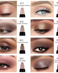 8Pcs Cream Eye Shadow Brightener Stick Makeup Set, Champagne Pearl Taupe Bronze Cocoa Stone Putty Smoky Amethyst Shimmer Matte Eyeshadow Eyeliner Pencil Applicator Stick Palette Makeup for Older Women