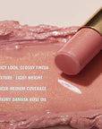 Oulac Moisturizing Shine Pink Peach Lipstick for Women - 2 in 1 Pink Peach Glossy Tinted Lip Balm, Hydrating Winter Lipstick for Dry Lips,Shine Juicy Finish Vegan 2.2g/0.07oz (G13)