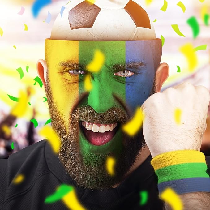 Yellow Face Body Paint Stick, Eye Black Stick for Sports, Waterproof Full-Coverage Yellow Face Makeup for Halloween Lion Tiger Minions Stage Cosplay Makeup