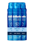 Gillette Dry Spray Antiperspirant and Deodorant for Men, 24/7 Sweat & Odor Protection, Anti-White Mark Technology, Arctic Ice Scent, 4.3 oz (Pack of 3)