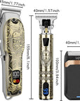 Professional Hair Clipper Set for Men Electric Shaver Razor Cordless Hair Cutting Barber Clippers Beard Trimmer Men’s Grooming Kit Gifts for him (Bronze)
