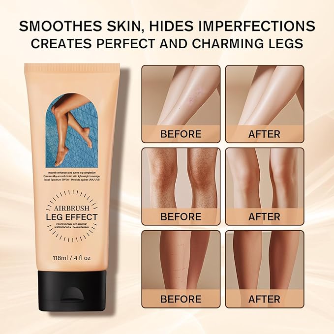 Leg Makeup Waterproof No Transfer,Flawless Looking Leg and Body Scar Cover up Makeup,Waterproof Long Last Easy Application for All Skin Tones. (1# Fairest Glow)