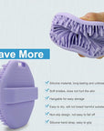 Silicone Body Scrubber，Exfoliating Body Scrubbers for use in Shower,Silicone Body Brush for Showering and Anti-Slippery Handles for All Skin Types (Purple)