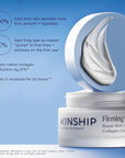 Kinship Super Rich Collagen + Ceramide Firming Cream | Anti Aging, Hydrating Face Moisturizer for Sensitive Skin | Wrinkle Cream - Smooth Fine Lines | Synthetic Fragrance-Free | Derm Approved, (1.7oz)