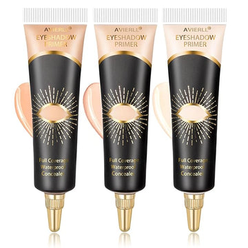Eyeshadow Primer-3Pens Eye Primer,Makeup Primer Long Lasting Cream Eyeshadow Base,Primer Face Makeup,Full Coverage Waterproof Concealer 3 Colors -0.40 fl oz (IVORY+MEDIUM+WHEAT)