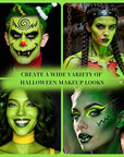 Ogre Green 2 Face Body Painting Stick, Professional Green Full-coverage Cream Face Paint for Hunting Camo Halloween SFX Witch Shrek Cosplay Makeup, Washable Body Paint for Adult Carnival