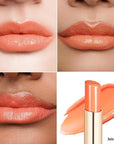 Oulac Shine Orange Lipstick for Women, 2 in 1 Glossy Coral Orange Tinted Lip Balm, Hydrating Lipstick for Dry Lips, Moisture Shine Juicy Finish Vegan 2.2g/0.07oz (21)