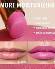 Oulac Moisturizing Shine Lipstick For Women Christmas Set 2PCS, 2 in 1 Tinted Lip Balm for Winter, Hydrated Juicy and Glossy Lip Color for Dry, Cracked and Chapped Lips, Vegan [06+15]
