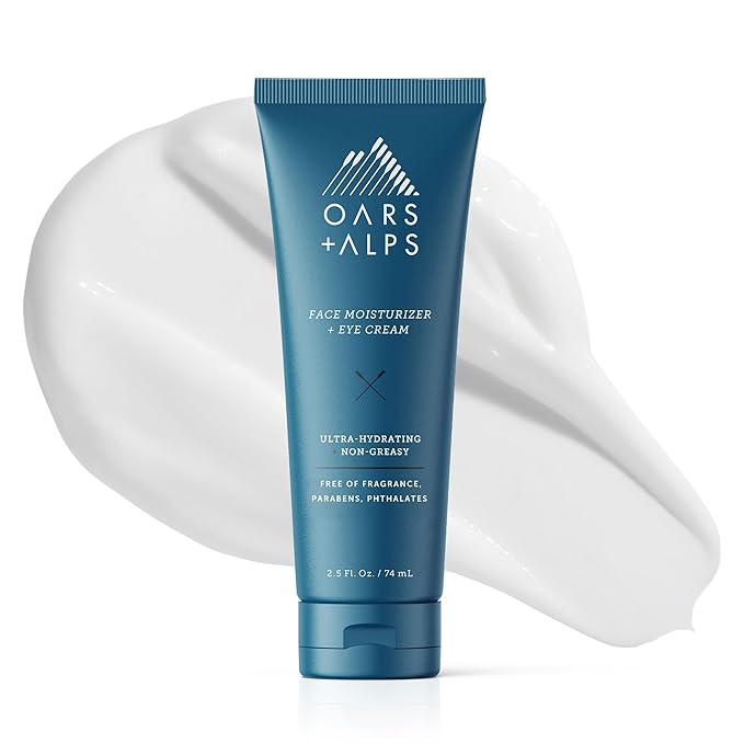 Oars + Alps Anti-Aging Face Moisturizer & Eye Cream, Hydrating Skin Moisturizer with Shea Butter and Jojoba Oil, Lightweight, Non Greasy, Vegan, Gluten Free