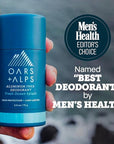 Oars + Alps Deodorant for Men & Women, Aluminum Free Deodorant for Men, Dermatologist Tested, Clean Ingredients, Non Toxic, Vegan, Long Lasting, Odor Protection, Fresh Ocean Splash, 1pk, 2.6oz