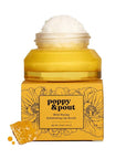 Poppy & Pout Natural Lip Scrub, Moisturizing Sugar Scrub for Dry Lips, Lip Scrubber Exfoliator with Essential Oils Smooths and Hydrates Lips, In Recyclable Glass Jars, Cruelty Free - Wild Honey